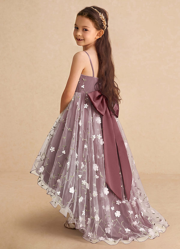 Celia Flower Girl Dresses Desert Rose A-Line Spaghetti Strap Tulle Dress image1