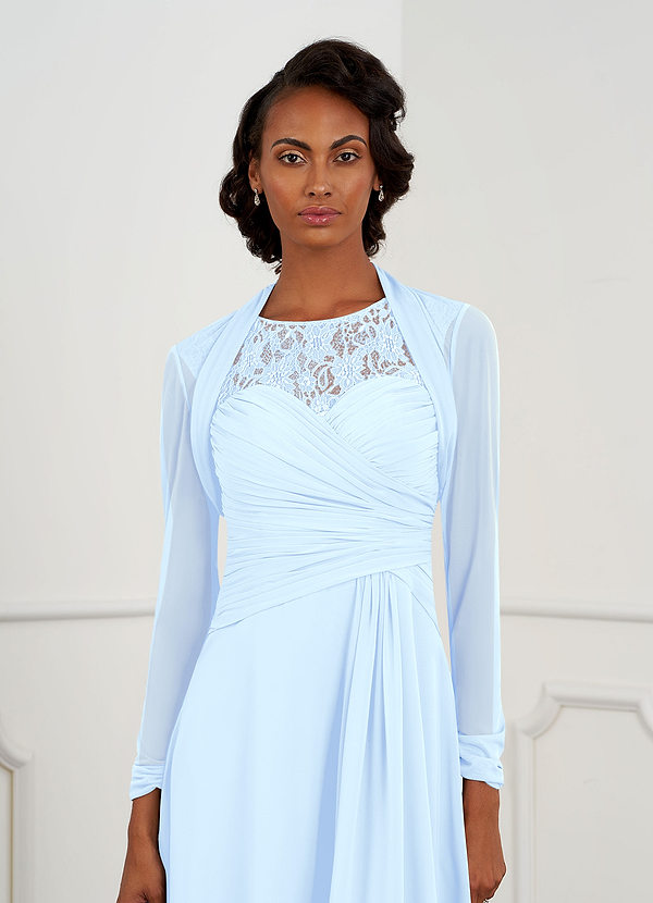 front Azazie Matching Color Shyann Mesh Wrap