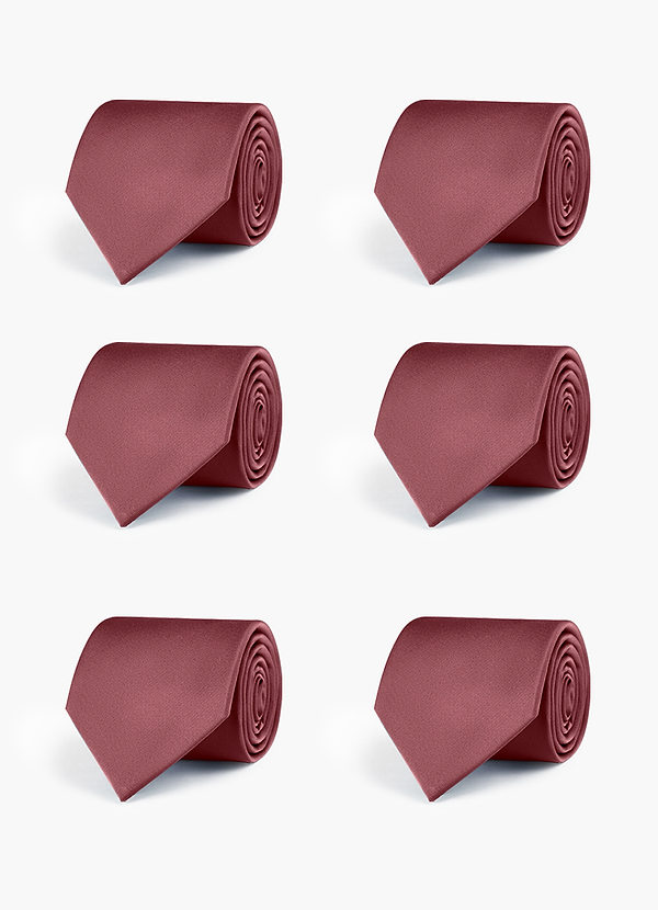 front Stretch Satin Matching Groomsmen Tie Set – 6 Pieces