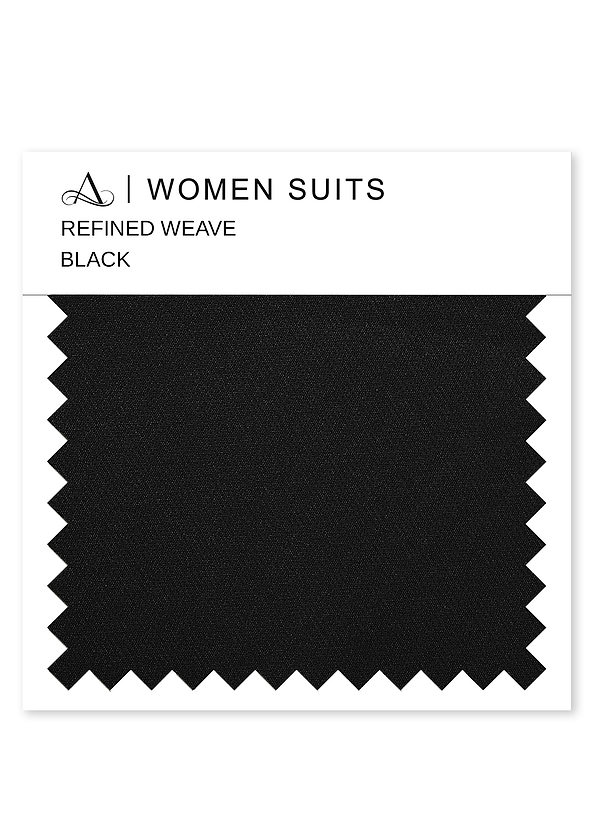 front Azazie Black Refined Weave Women Suit Swatch