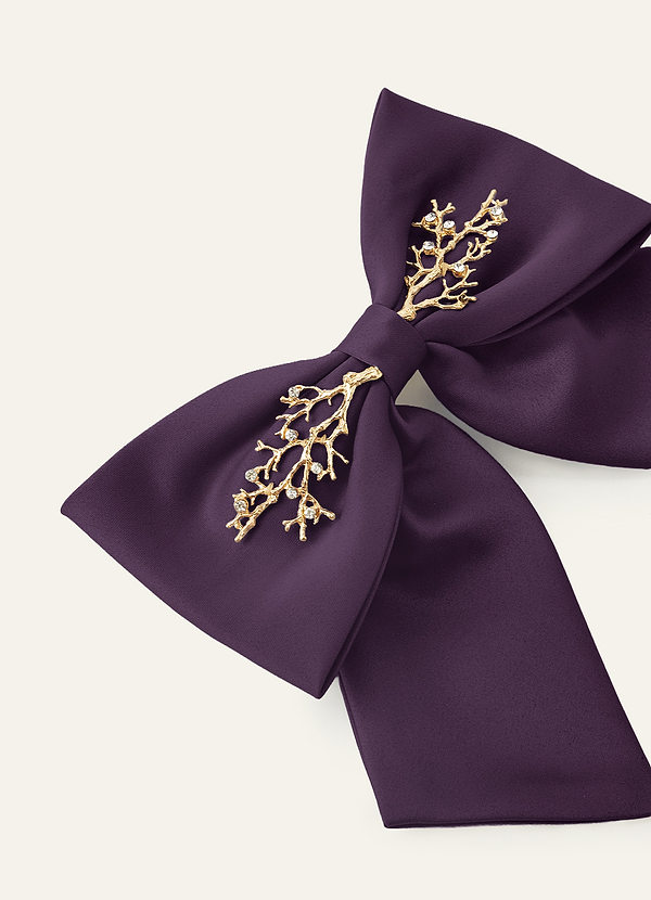 front Matching Color Metal Branch Bow Hair Clip