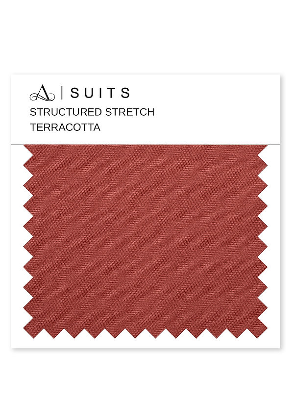 front Azazie Terracotta Structured Stretch Suits Swatch
