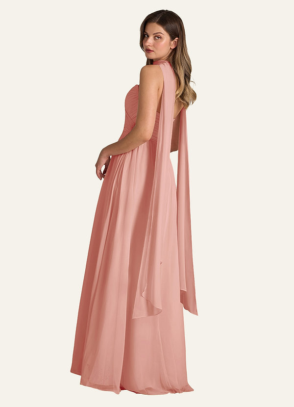 front Azazie Matching Color Chiffon Scarf