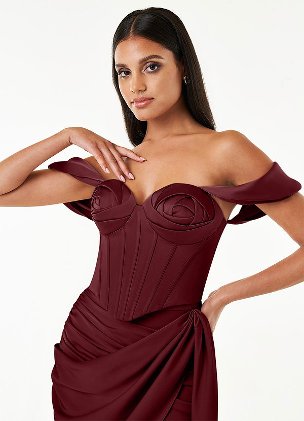 Imani Wine Corset Two-Piece Dress image2