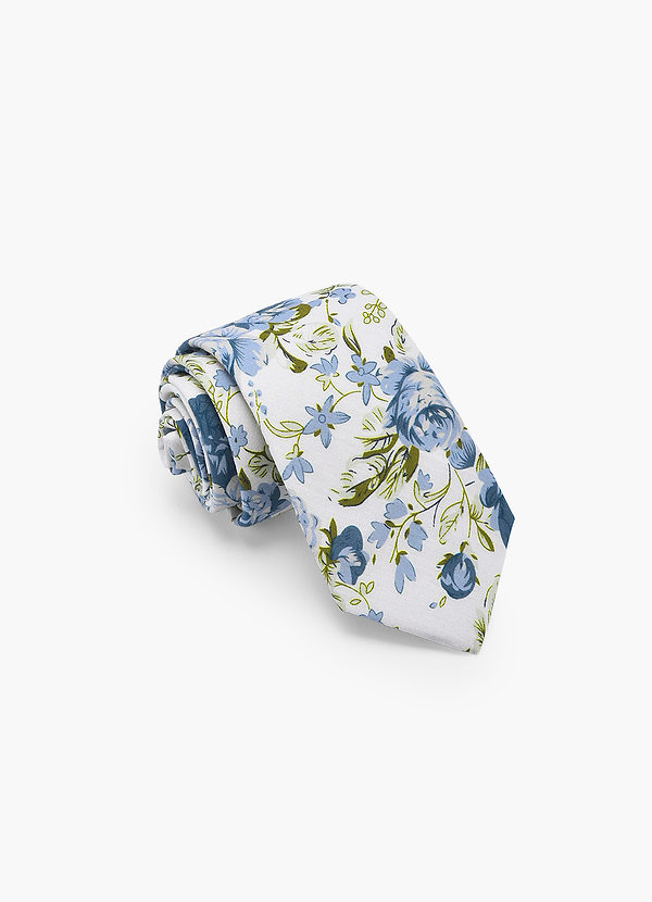 front Heren katoenen stropdas met bloemenprint