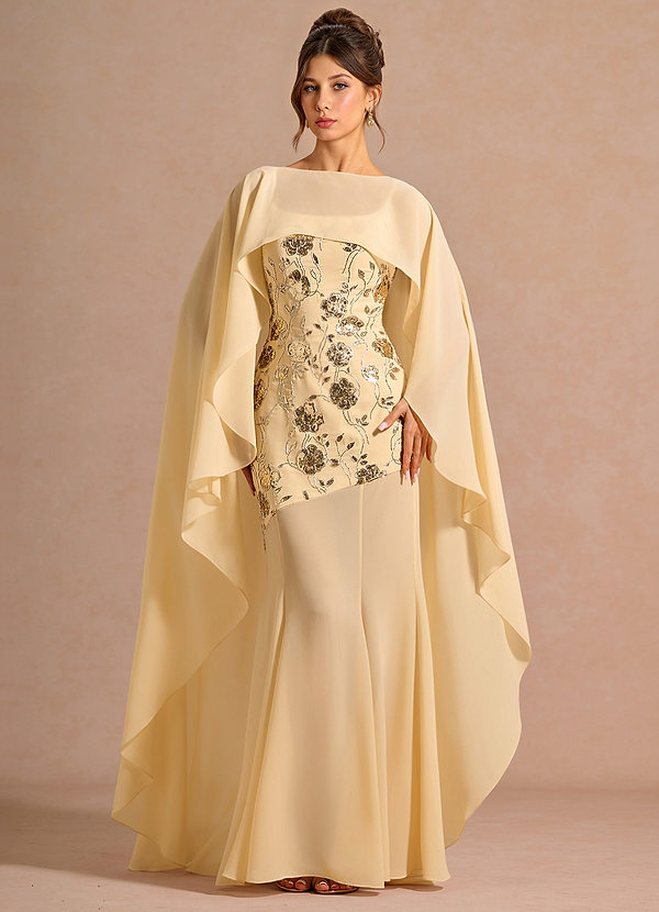 Kaavia Gold Sequins Maxi Dress Ready to Ship | Azazie