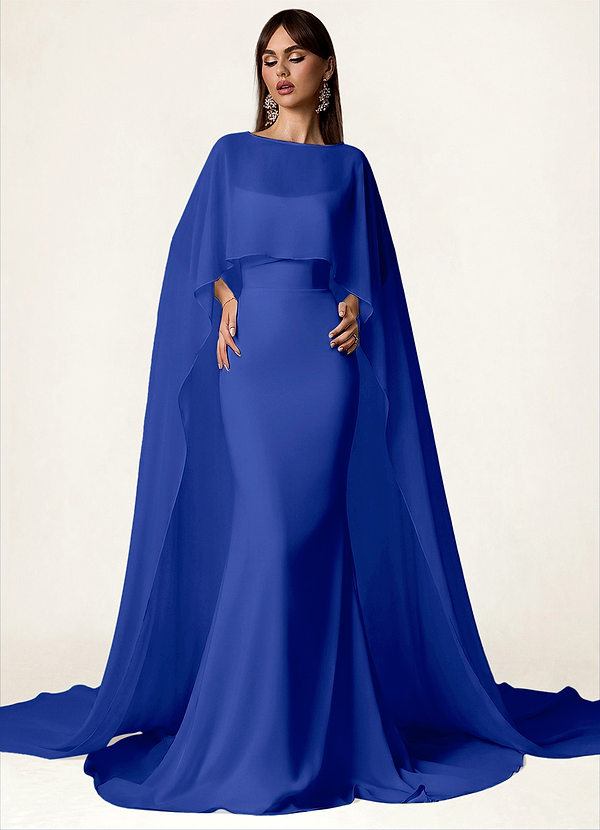 front Azazie Matching Color Chiffon Cape