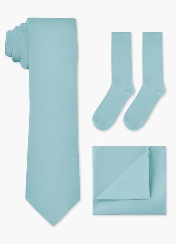 front Matching Wide Tie & Pocket Square & Socks Set
