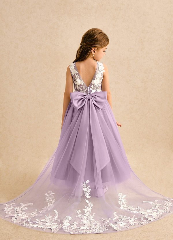 Azazie Mixie Flower Girl Dresses Wisteria Ball-Gown Lace Dress image1
