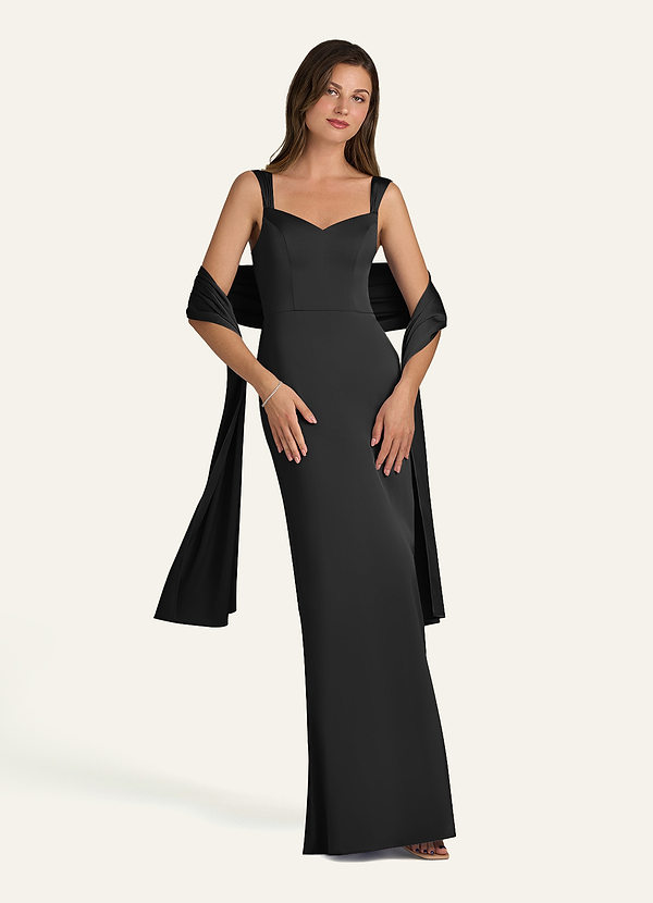 front Azazie Matching Color Stretch Satin Shawl