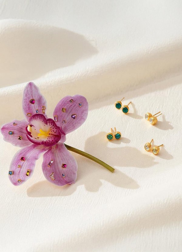 front Diamond Birth Studs