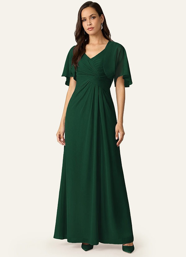 front Azazie Bijpassende Kleur Salome Chiffon Wrap