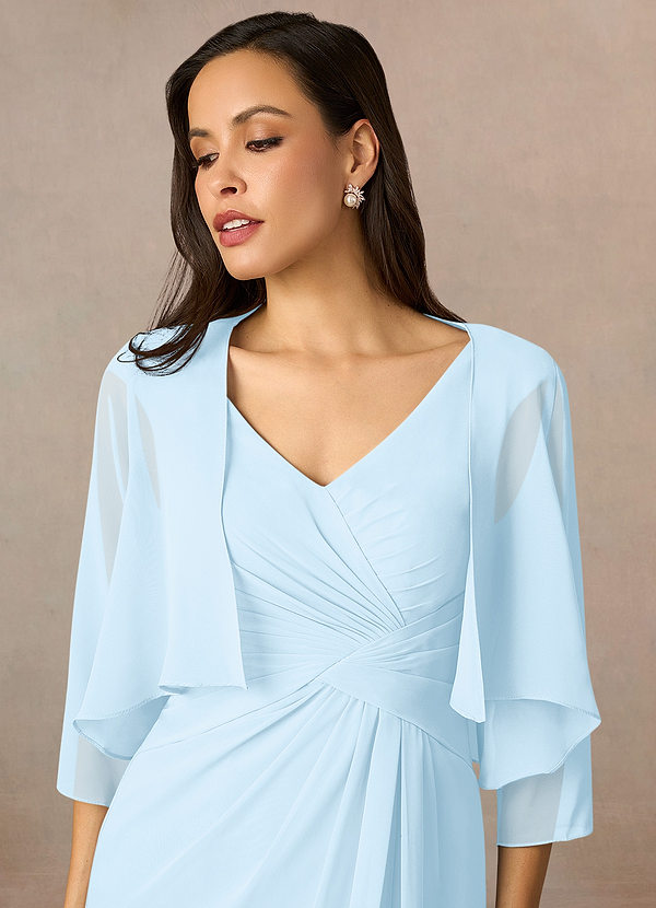 front Azazie Matching Color Fisher Chiffon Wrap