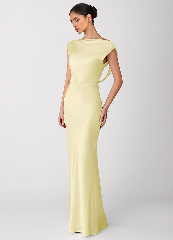 Liora Lemon Sorbet Luminous Satin Maxi Dress image1