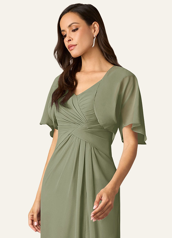 front Azazie Salome-Chiffon-Wickeltuch In Passender Farbe