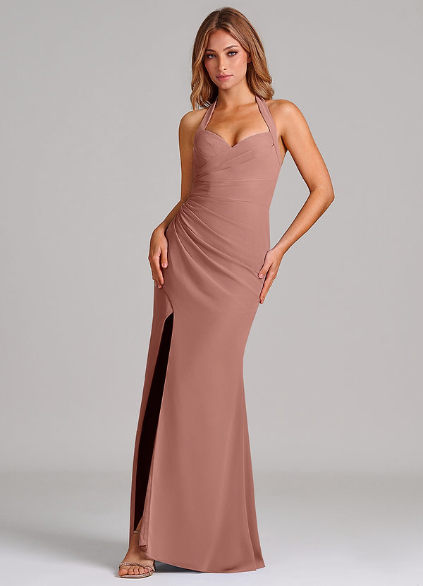 Azazie Emeria Suknie dla druhen Syrena Dekolt w kształcie serca Szyfon Do ziemi Sukienka image1