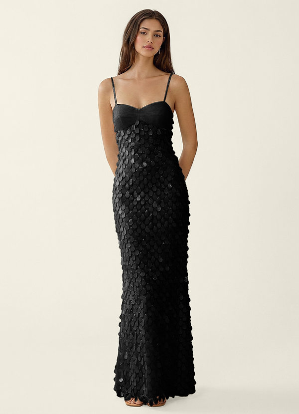 Mentino Sort 3D Blomster Blonde Gallakjole image1