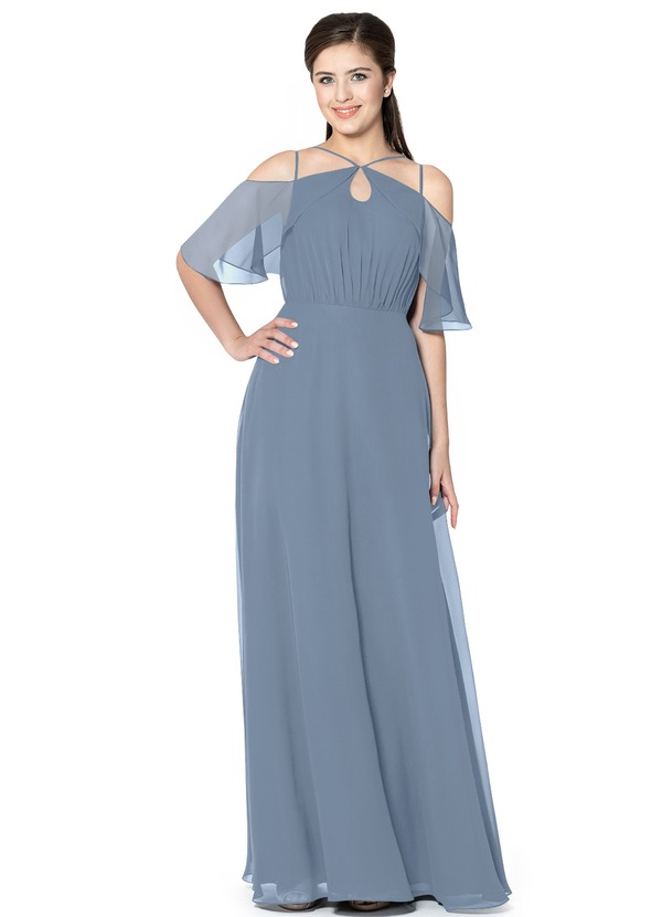 poshmark azazie dusty blue