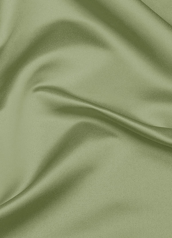 front Azazie Pistachio Matte Satin Fabric By the Yard