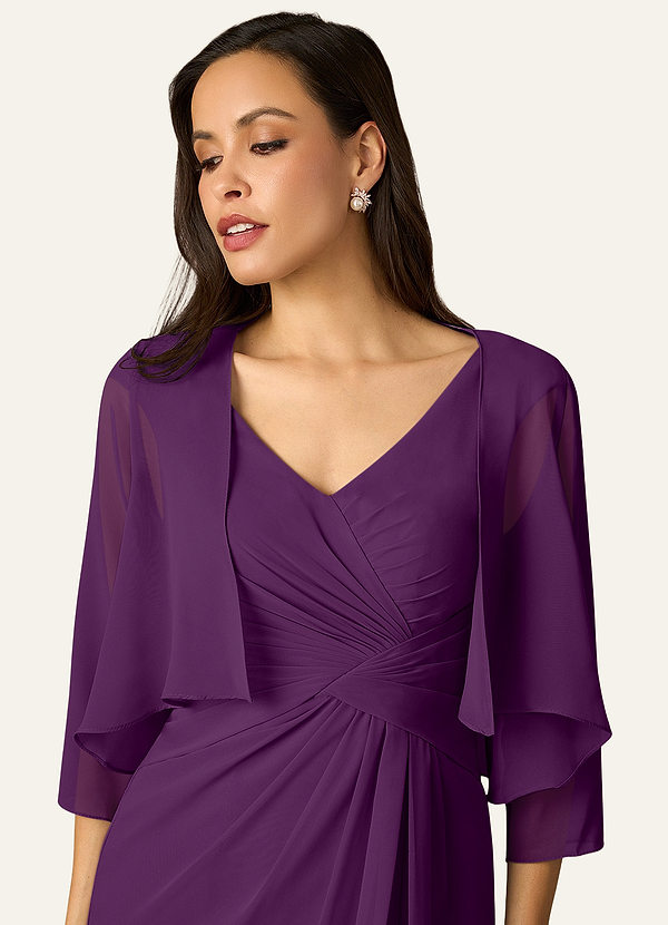 front Azazie Abrigo De Gasa Fisher De Colores A Juego