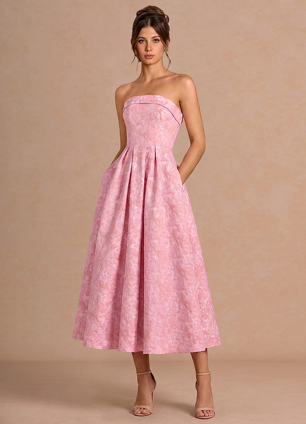 Emberlyn Pink Multi Midi Dress image1