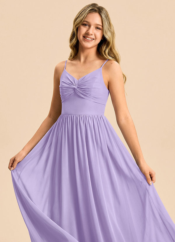 Azazie Zeya Junior Lilac A-Line Chiffon Dress image1