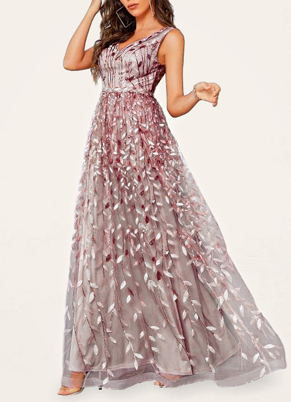 Robe Maxi Marchesa Brodée Rose Corail - Longue, En Dentelle - Neuf Avec étiquettes - Modèle Robe 2