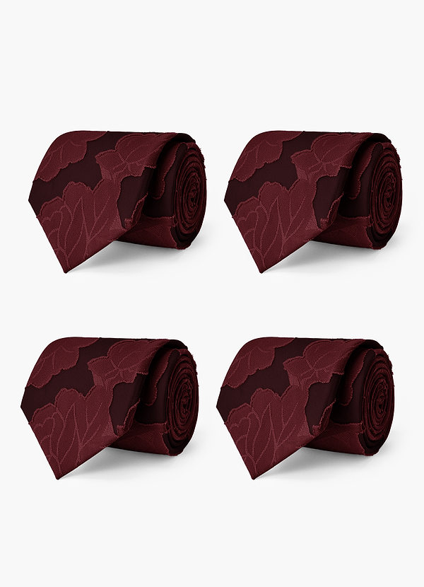 front Floral Burnout Wide Tie Set – 4 Pieces