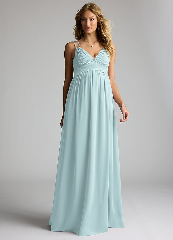 Azazie Emree Abiti da damigella premaman Abito A-Line Chiffon Floor-Length image1