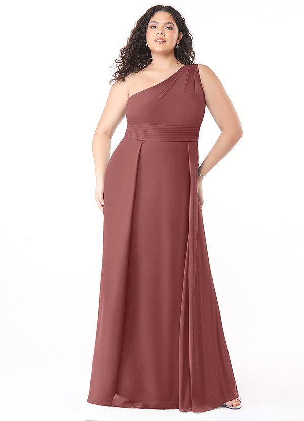 Azazie Dallas Bridesmaid Dresses Amethyst A-Line One Shoulder Chiffon Dress image1