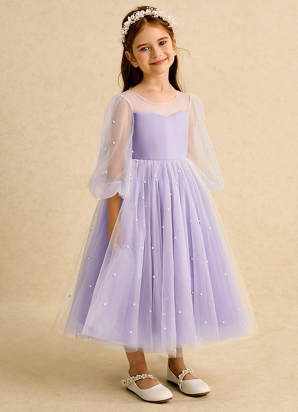 Azazie Trudy Klänningar för brudeflicka Klä Balklänning i Tyll Älskling Halsringning image1