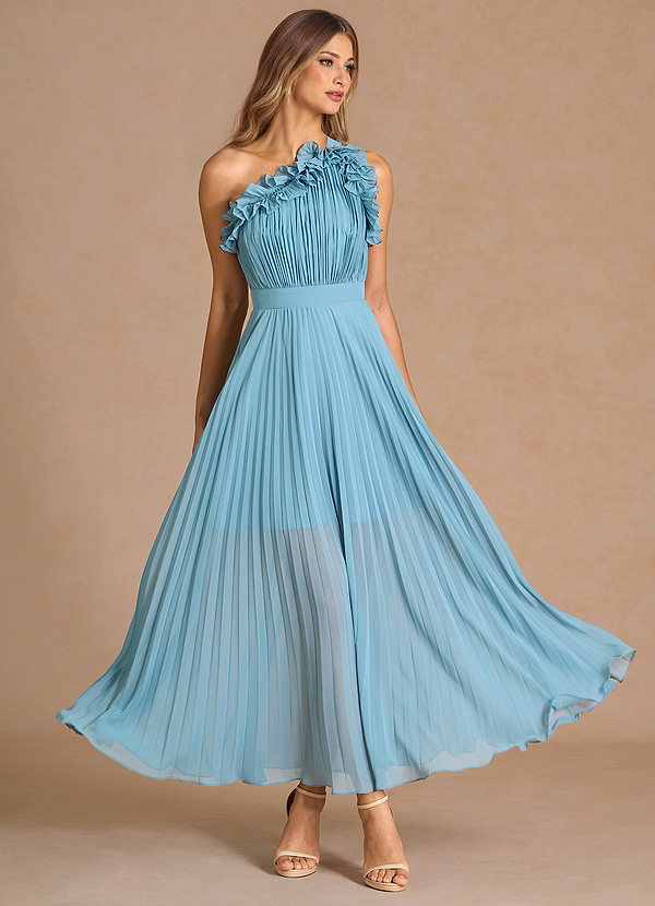 Selma Ocean Pleated Maxi Dress image1