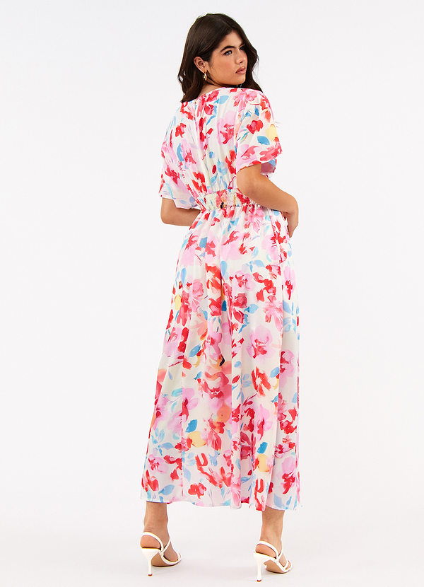Honolulu Pink Short Sleeve Maxi Dress image2