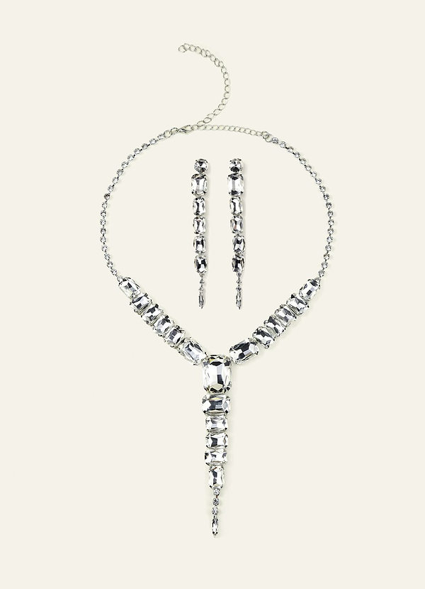 front Crystal Rhinestone Jewelry Set