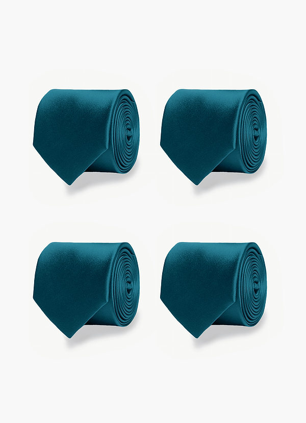 front Matte Satin Matching Groomsmen Tie Set – 4 Pieces