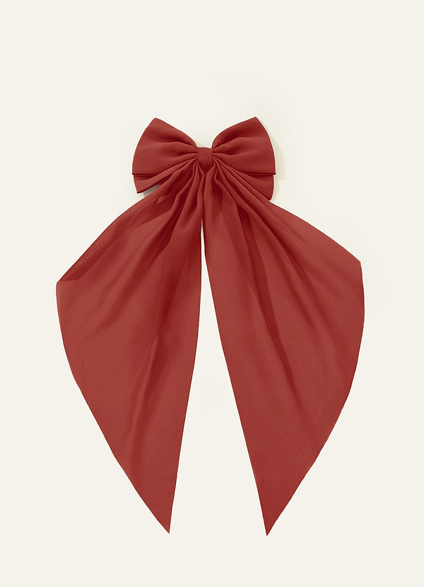 front Matching Color Chiffon Bow Hair Clip