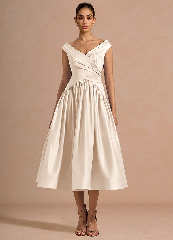 Ingrid Cream Midi Dress image1