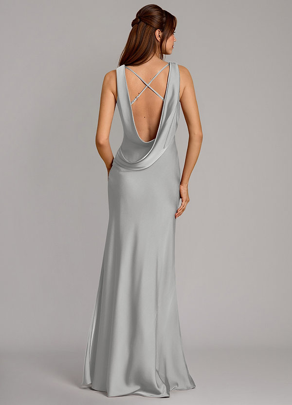 azazie silver bridesmaid dress Azazie Elle