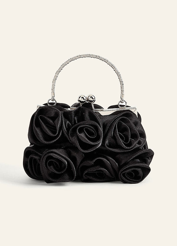 front Borsa a mano con rosette 3D