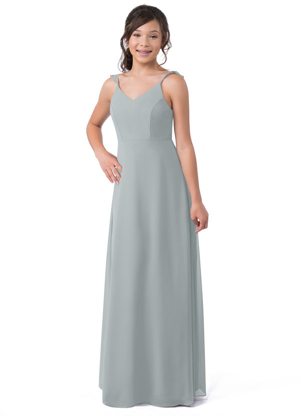 Dolphin Grey Azazie Everlee JBD Junior Bridesmaid Dresses Azazie