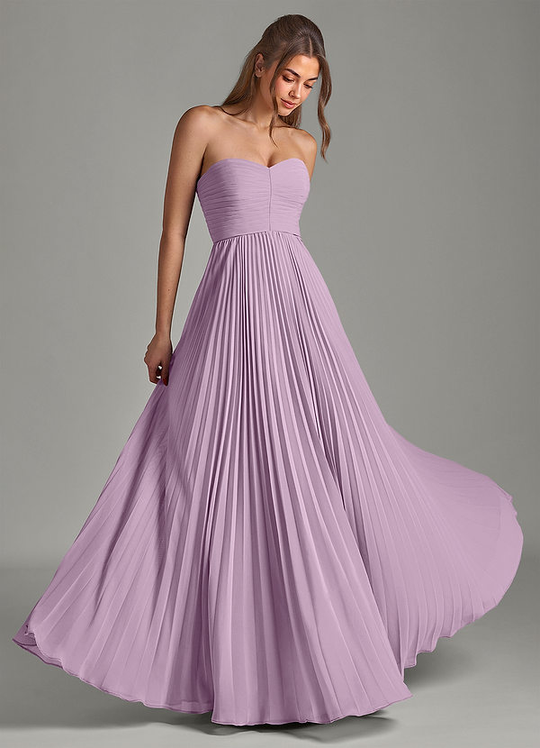 Azazie Chiana Bridesmaid Dresses Wisteria A-Line Strapless Chiffon Dress image1