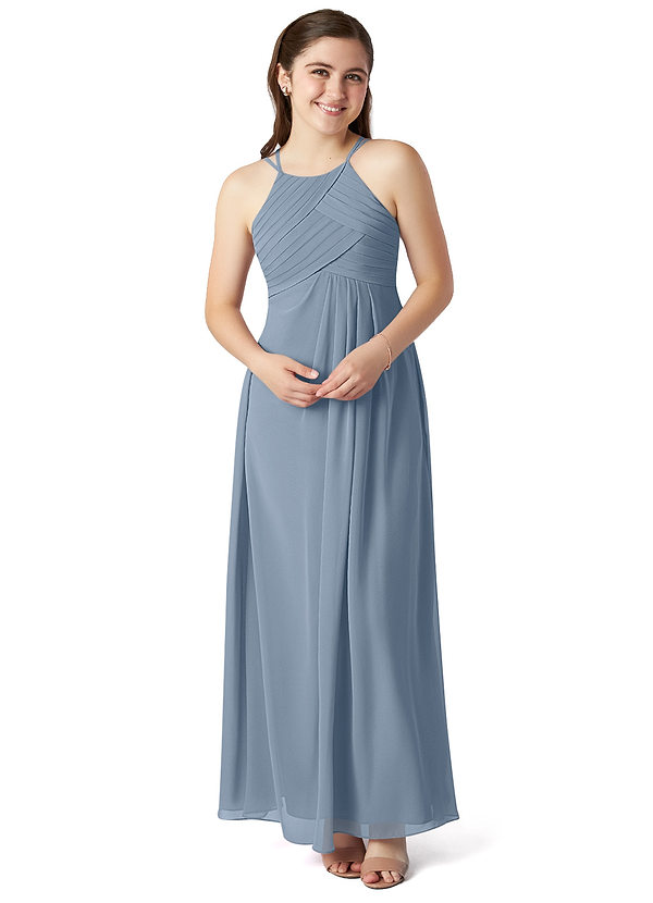 Dusty Blue Azazie Ginger Allure Jbd Junior Bridesmaid Dresses Azazie