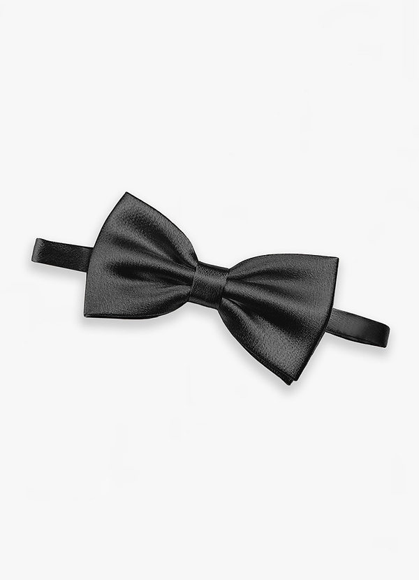 front Adjustable Metallic Satin Pre-Tied Bow Tie