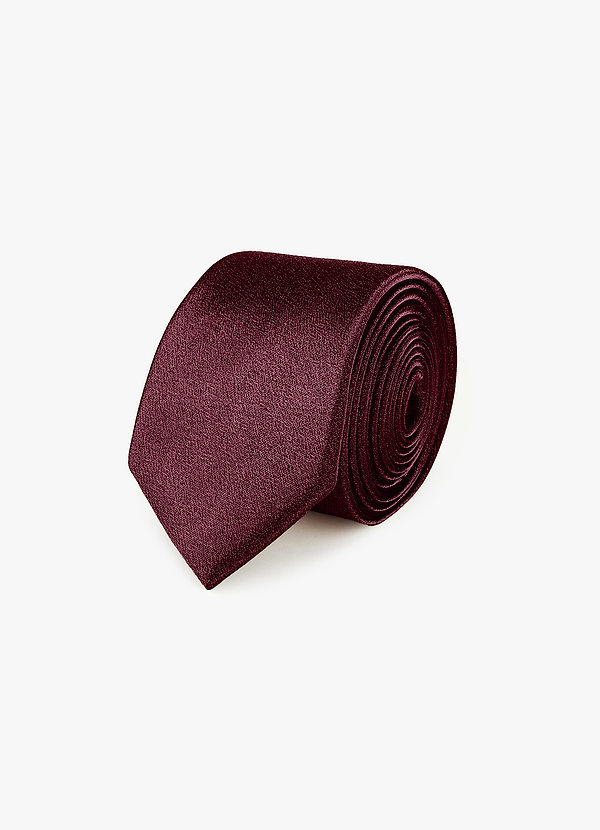 front Metallic Satin Skinny Tie