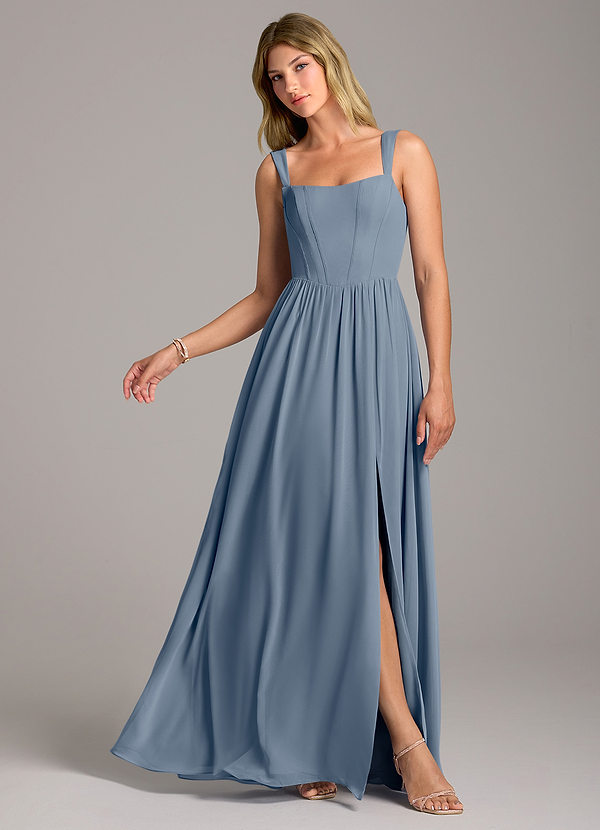 Rosaline Bridesmaid Dresses Twilight A-Line Side Slit Chiffon Dress image1