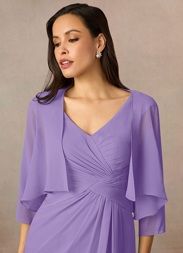 front Azazie Farblich Passendes Fisher-Chiffon-Wickeltuch