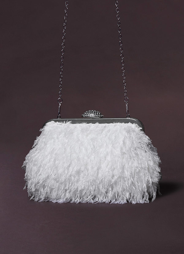back Elegant Feather Handbag