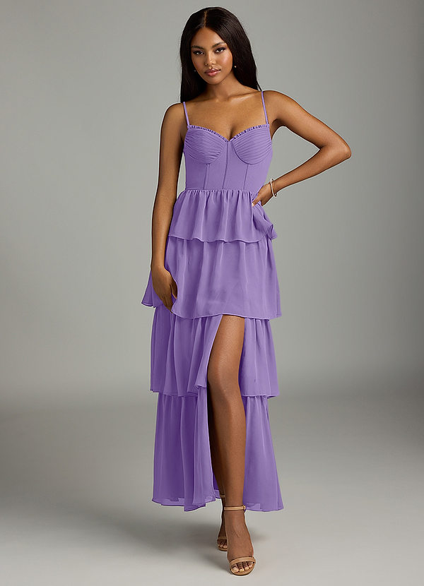 Azazie Kaiden Bridesmaid Dresses Tahiti A-Line Sweetheart Neckline Chiffon Dress image1