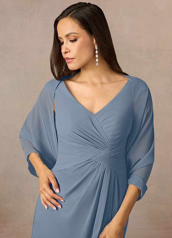 front Azazie Matching Color Sarah Chiffon Wrap