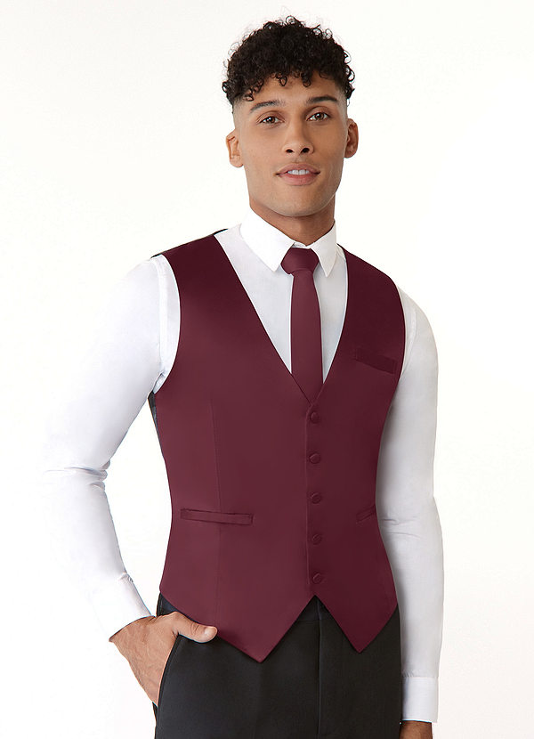 front Herencollectie modern mat satijnen vest